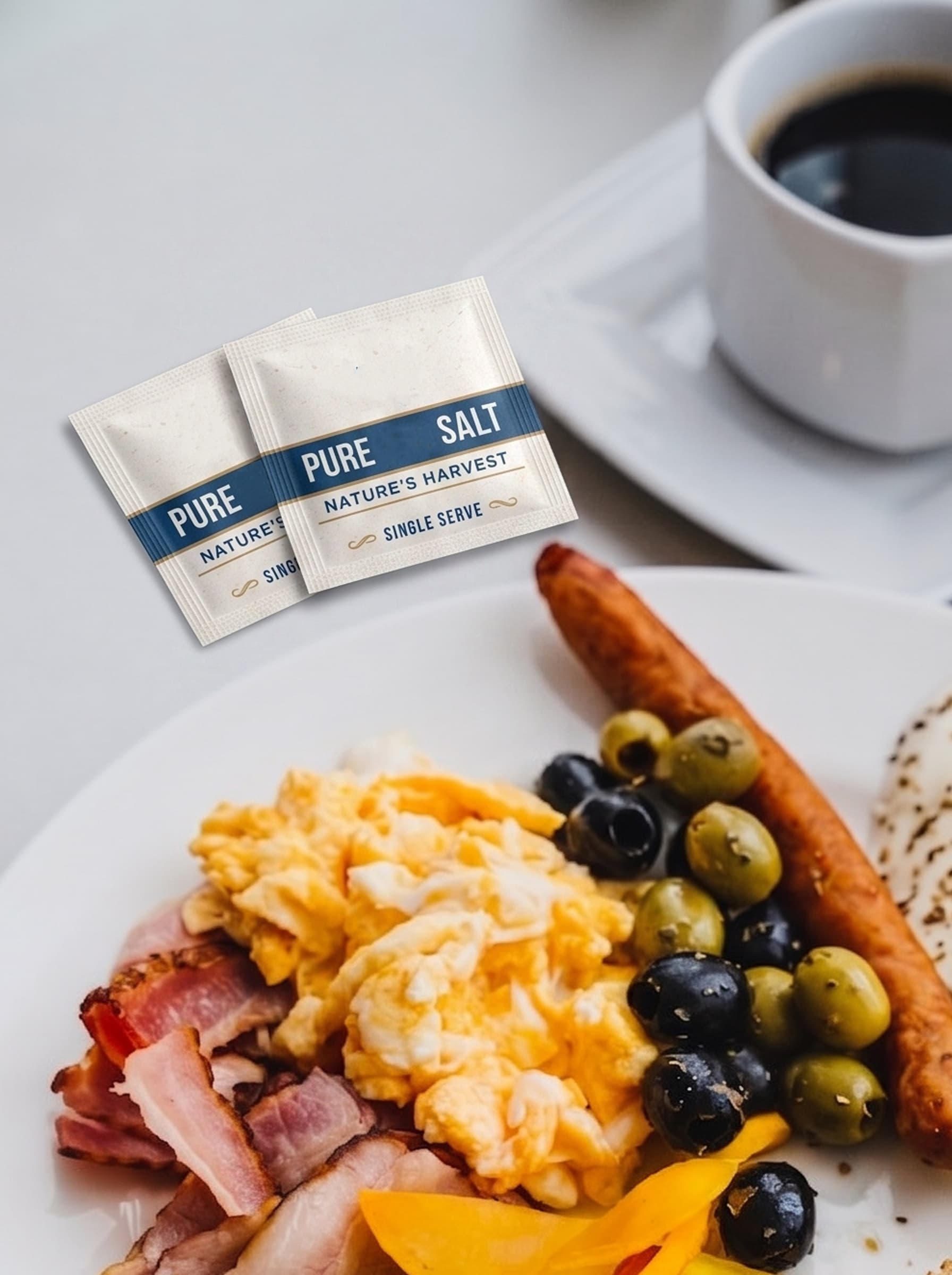 Hospitality branded salt sachets